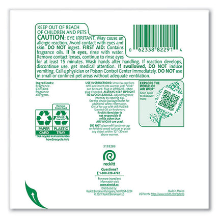 Scented Oil Twin Refill, Fresh Linen, 0.67 Oz, 2/pack, 6/carton
