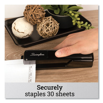 747 Classic Full Strip Stapler, 30-Sheet Capacity, Black