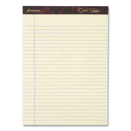 Gold Fibre Writing Pads, Narrow Rule, 50 Canary-Yellow 5 X 8 Sheets, 4/pack