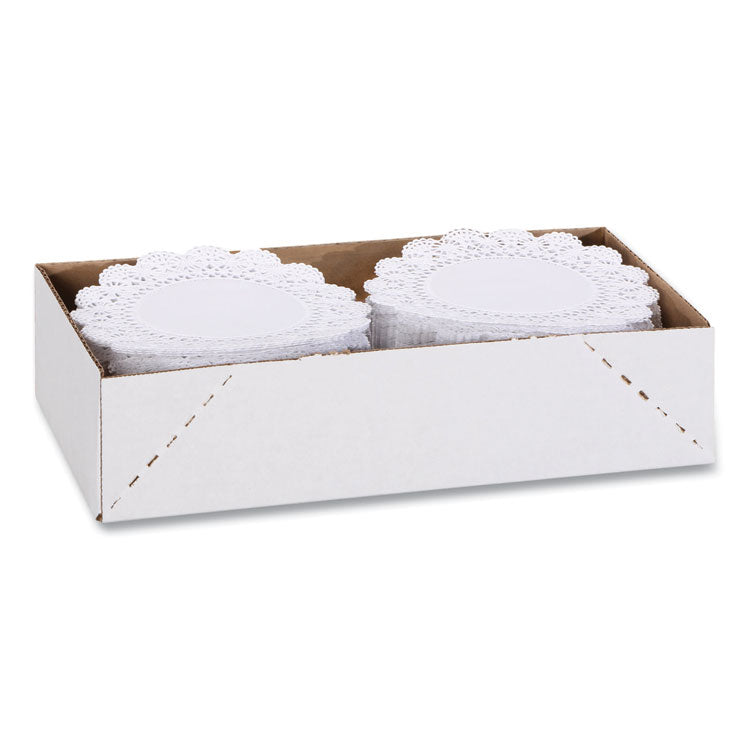 Cambridge Lace Doilies, Round, 6", White, 1,000/Carton