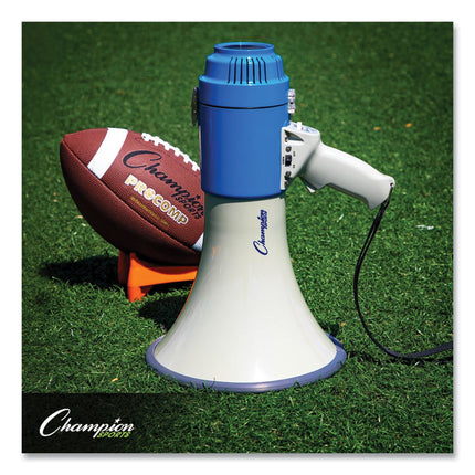 Megaphone, 12 W to 25 W, 1,000 yds Range, White/Blue