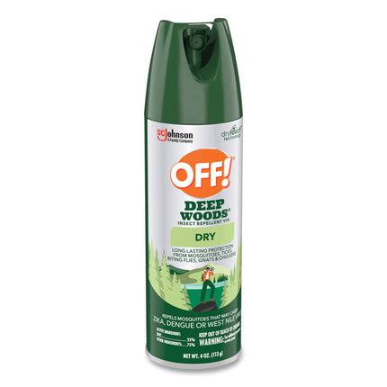 Deep Woods Dry Insect Repellent, 4 oz Aerosol Spray, Neutral, 12/Carton