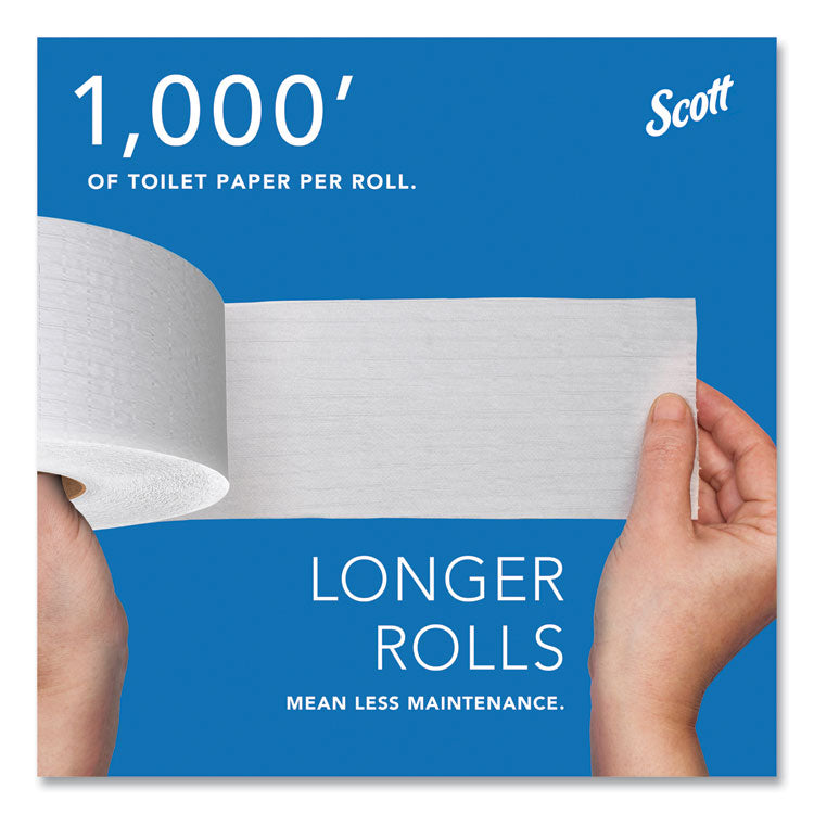 Essential JRT Jumbo Roll Bathroom Tissue, Septic Safe, 2-Ply, White, 3.55" x 1,000 ft, 4 Rolls/Carton