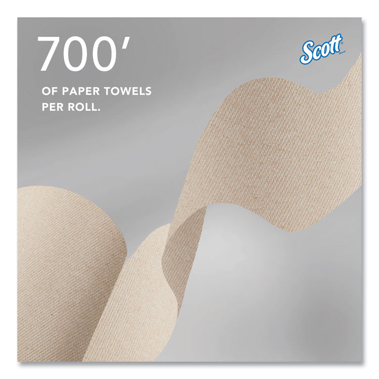 Essential 100% Recycled Fiber Hard Roll Towel, 1-Ply, 8" x 700 ft, 1.75" Core, Brown, 6 Rolls/Carton