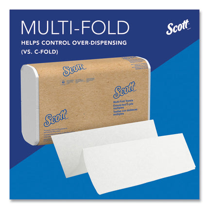 Multi-Fold Towels, Absorbency Pockets, 1-Ply, 9.2 x 9.4, White, 250 Sheets/Pack