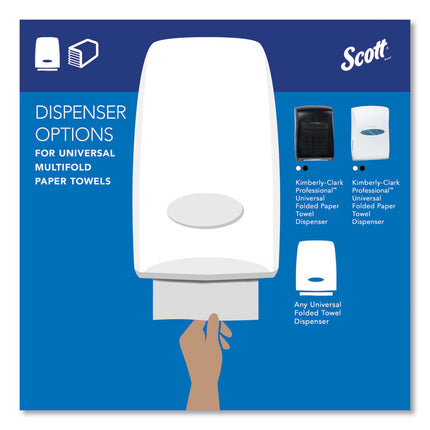 Essential Multi-Fold Towels 100% Recycled, 1-Ply, 9.2 x 9.4, White, 250/Pack, 16 Packs/Carton