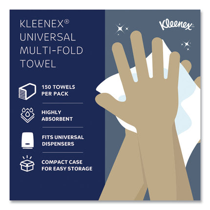 Multi-Fold Paper Towels, Convenience, 9.2 x 9.4, White, 150/Pack, 8 Packs/Carton