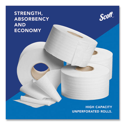Essential JRT Jumbo Roll Bathroom Tissue, Septic Safe, 2-Ply, White, 3.55" x 1,000 ft, 4 Rolls/Carton