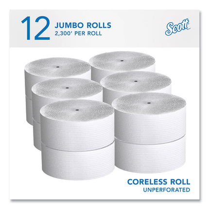 Essential Coreless JRT, Septic Safe, 1-Ply, White, 3.75 x 2,300 ft, 12 Rolls/Carton