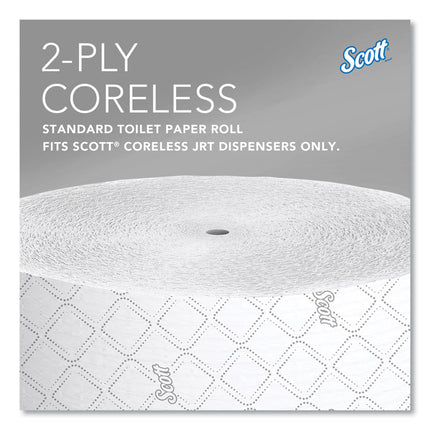 Essential Coreless JRT, Septic Safe, 2-Ply, White, 3.75" x 1,150 ft, 12 Rolls/Carton