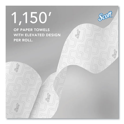Pro Hard Roll Paper Towels with Elevated Scott Design for Scott Pro Dispenser, Blue Core Only, 1-Ply, 1,150 ft, 6 Rolls/CT