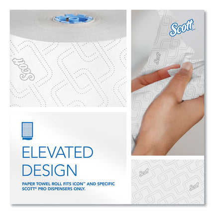 Pro Hard Roll Paper Towels with Elevated Scott Design for Scott Pro Dispenser, Blue Core Only, 1-Ply, 1,150 ft, 6 Rolls/CT