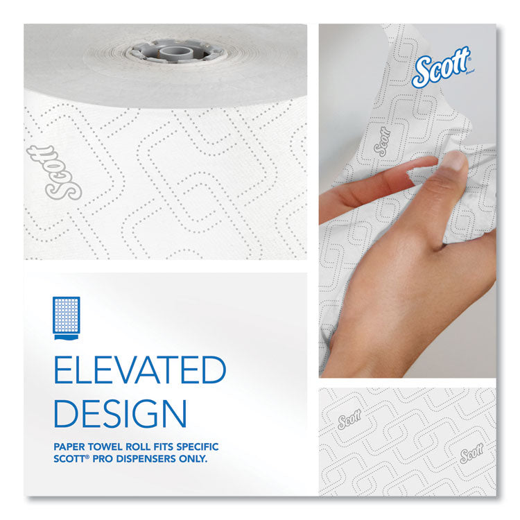Pro Hard Roll Paper Towels with Elevated Scott Design for Scott Pro Dispenser, Gray Core Only, 1-Ply, 1,150 ft, 6 Rolls/CT