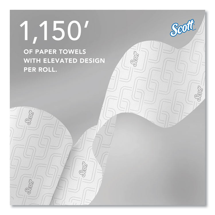 Pro Hard Roll Paper Towels with Elevated Scott Design for Scott Pro Dispenser, Gray Core Only, 1-Ply, 1,150 ft, 6 Rolls/CT