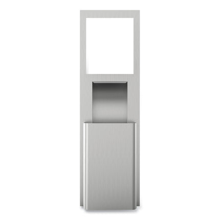 Mod Stainless Steel Recessed Wall Unit With Trash Receptacle, 11 X 4.5 X 54.5