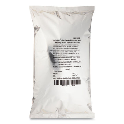 Teavana Chai Tea Latte Mix, Chai, 2 lb Bag, 6/Carton