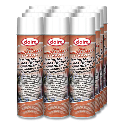 Gel Vandal Mark Remover, 15 oz Aerosol Spray, Dozen