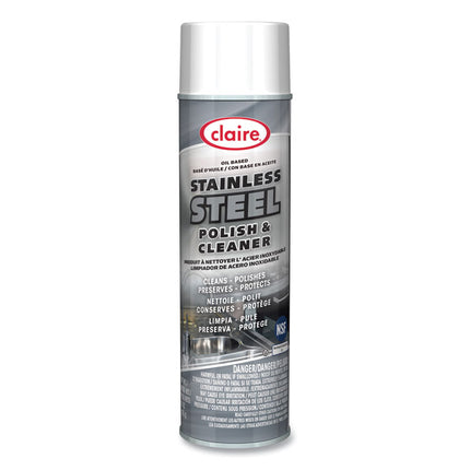 Stainless Steel Polish and Cleaner, Lemon Scent, 15 oz Aerosol Spray, Dozen