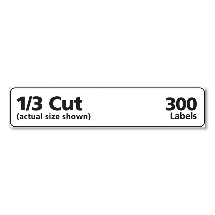 Mini-Sheets Permanent File Folder Labels, 0.66 X 3.44, White, 12/sheet, 25 Sheets/pack