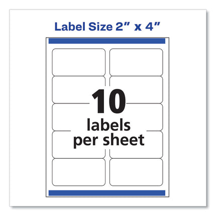 Glossy Clear Easy Peel Mailing Labels W/ Sure Feed Technology, Inkjet/laser Printers, 2 X 4, Clear, 10/sheet, 10 Sheets/pack