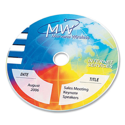Inkjet Full-Face Cd Labels, Glossy White, 20/pack