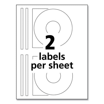 Inkjet Full-Face Cd Labels, Glossy White, 20/pack