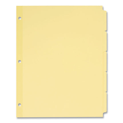 Write and Erase Plain-Tab Paper Dividers, 5-Tab, 11 x 8.5, Buff, 36 Sets