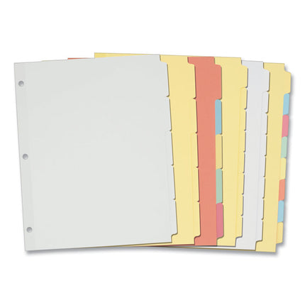 Write and Erase Plain-Tab Paper Dividers, 5-Tab, 11 x 8.5, Buff, 36 Sets