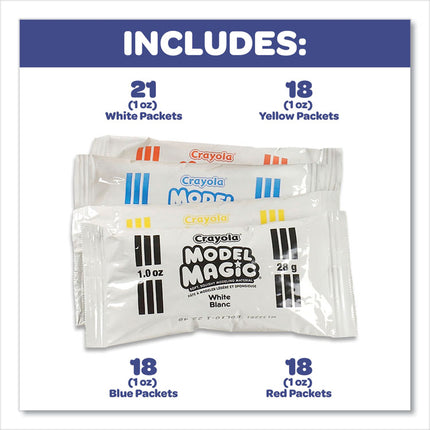 Model Magic Modeling Compound, 1 Oz Packs, 75 Packs, Assorted Colors, 6 Lbs 13 Oz