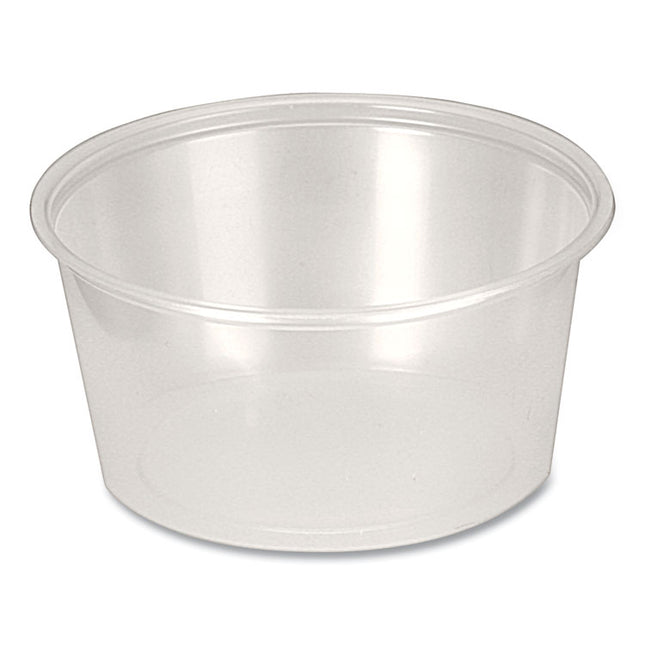 Portion Cups, 4 oz, Plastic, Clear, 250/Sleeve, 10 Sleeves/Carton