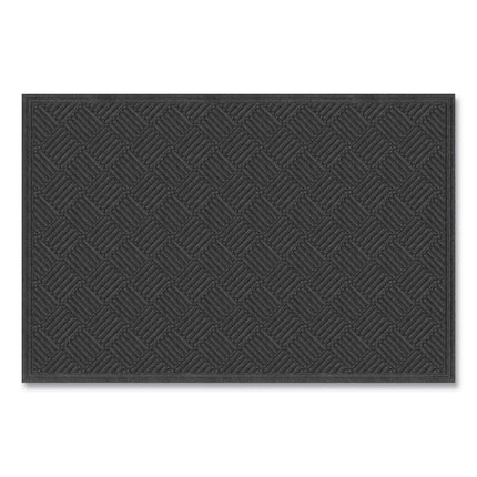 Ecomat Crosshatch Entry Mat, 48 x 72, Charcoal