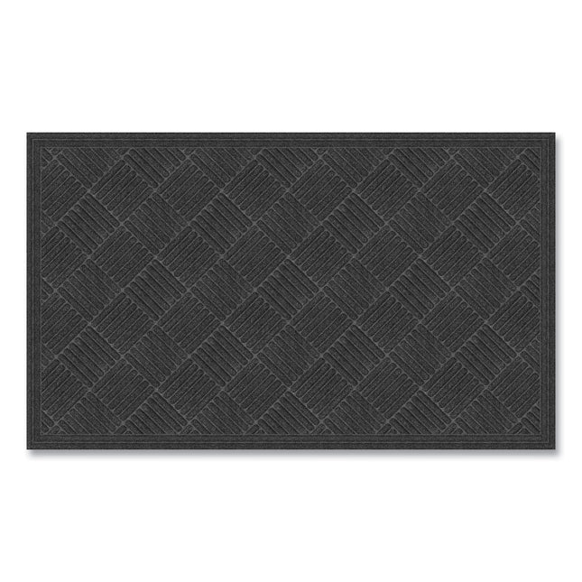 Ecomat Crosshatch Entry Mat, 36 x 60, Charcoal