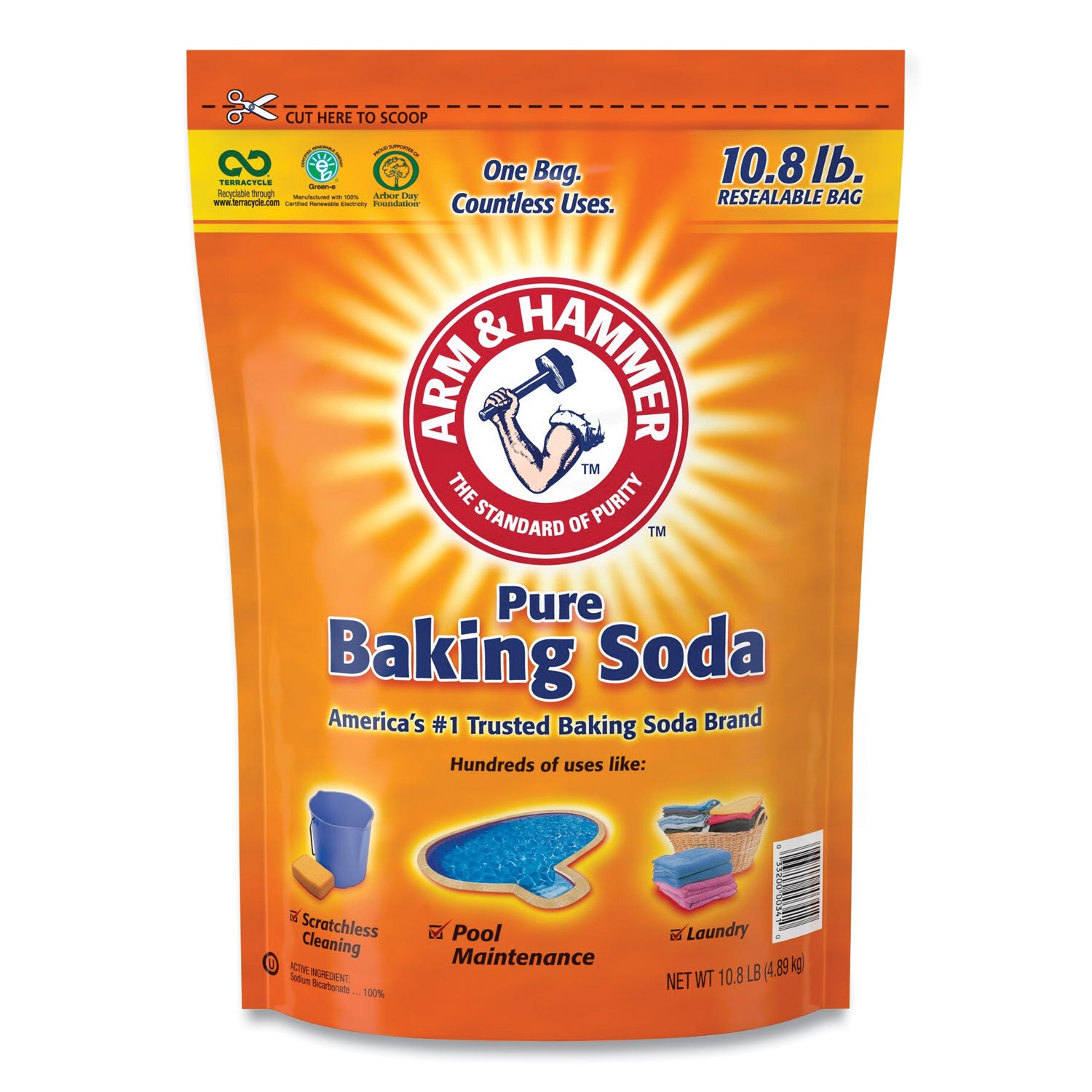 Baking Soda, 10.8 lb Resealable Bag