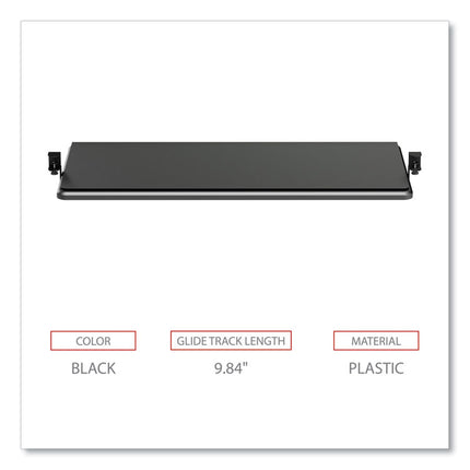 Alera AdaptivErgo Clamp-On Keyboard Tray, 30.7" x 13", Black