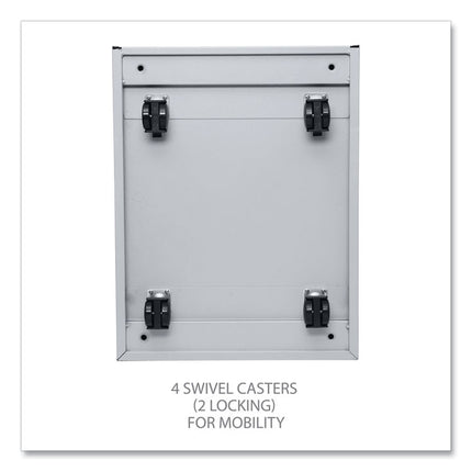 File Pedestal With Full-Length Pull, Left/right, 3-Drawers: Box/box/file, Legal/letter, Light Gray, 14.96" X 19.29" X 27.75"