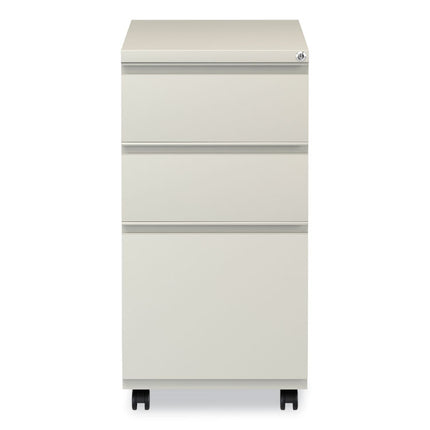 File Pedestal With Full-Length Pull, Left Or Right, 3-Drawers: Box/box/file, Legal/letter, Putty, 14.96" X 19.29" X 27.75"