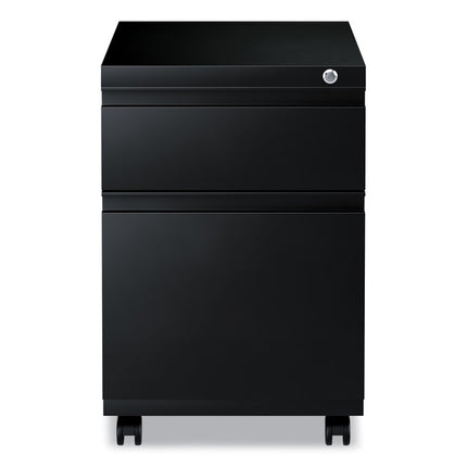 File Pedestal With Full-Length Pull, Left Or Right, 2-Drawers: Box/file, Legal/letter, Black, 14.96" X 19.29" X 21.65"