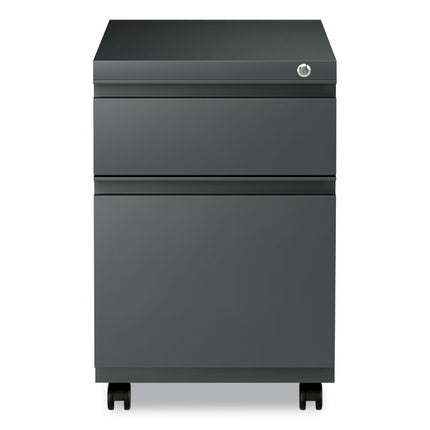 File Pedestal With Full-Length Pull, Left Or Right, 2-Drawers: Box/file, Legal/letter, Charcoal, 14.96" X 19.29" X 21.65"