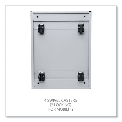 File Pedestal With Full-Length Pull, Left Or Right, 2-Drawers: Box/file, Legal/letter, Light Gray, 14.96" X 19.29" X 21.65"