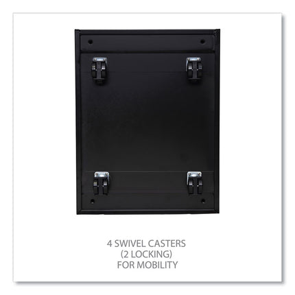 File Pedestal With Full-Length Pull, Left Or Right, 2 Legal/letter-Size File Drawers, Black, 14.96" X 19.29" X 27.75"