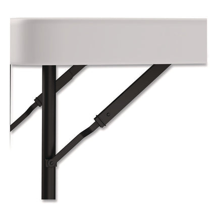 adjustable height plastic folding table, rectangular, 72w x 29.63d x 29.25 to 37.13h, white