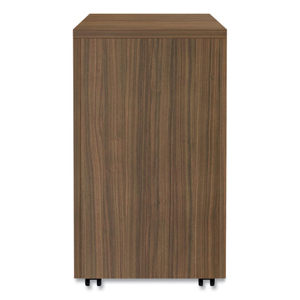Alera Valencia Series Mobile Pedestal File, Left/right, 3-Drawer: Box/box/file, Legal/letter, Walnut, 15.88 X 20.5 X 28.38
