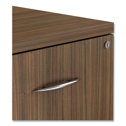 Alera Valencia Series Mobile Pedestal, Left Or Right, 2 Legal/letter-Size File Drawers, Modern Walnut, 15.38" X 20" X 26.63"