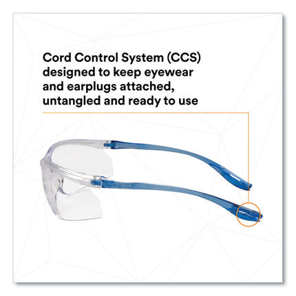 Virtua Sport CCS Protective Eyewear, Blue Plastic Frame, Clear Polycarbonate Lens