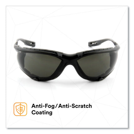 Virtua CCS Protective Eyewear with Foam Gasket, Black/Gray Plastic Frame, Gray Polycarbonate Lens