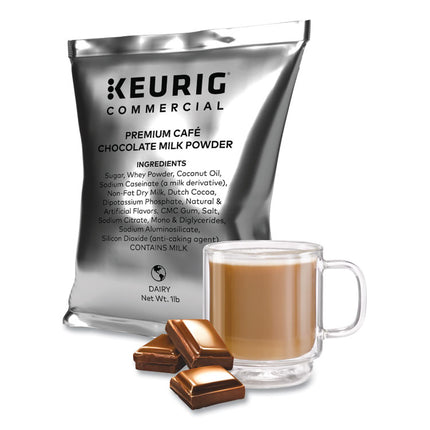 Premium Cafe Powders, Chocolate, 1 lb Bag, 12/Carton