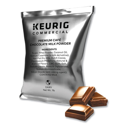 Premium Cafe Powders, Chocolate, 1 lb Bag, 12/Carton