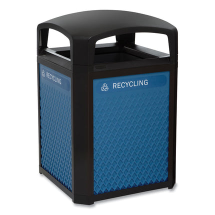 Medium Prelabeled Recycled Waste Panels for Tailor and Landmark Series Containers, 20.72" x 0.5" x 27.95", Blue, 4/Carton