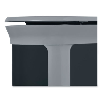 ENHANCE Series Waste Receptacle, 13 gal, Metal, Pearl Gray/Umbra Gray