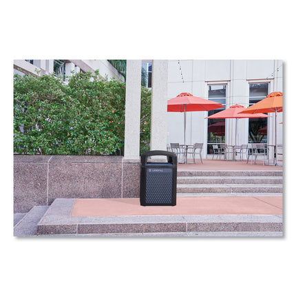 Medium Prelabeled Landfill Waste Panels for Tailor and Landmark Series Containers, 20.72" x 0.5" x 27.95", Black, 4/Carton